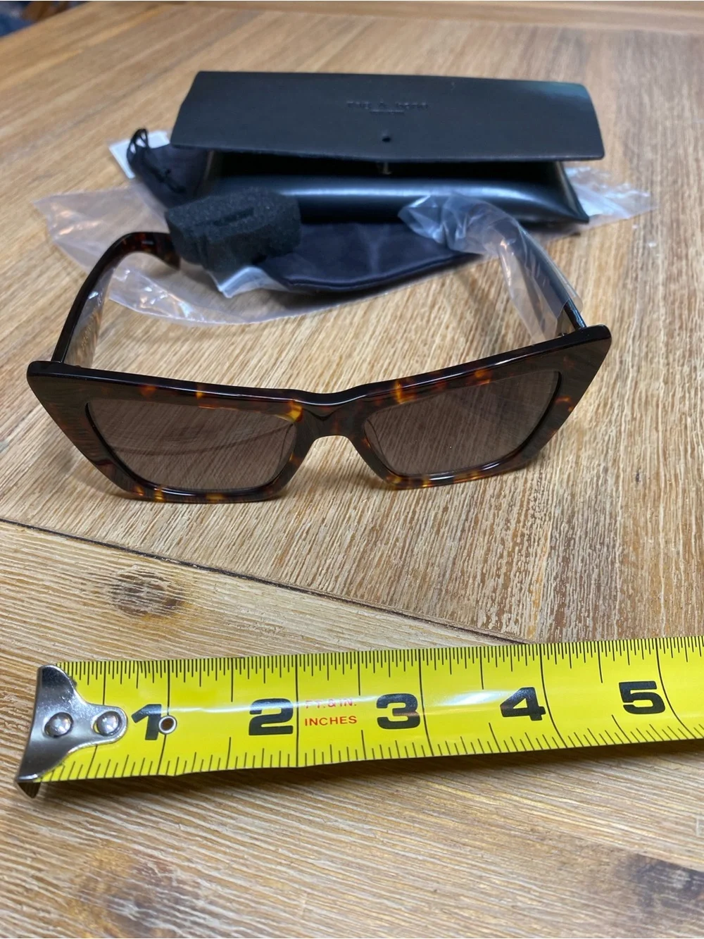 NWT rag & bone Tortoiseshell Angular Sunglasses with Brown Lenses